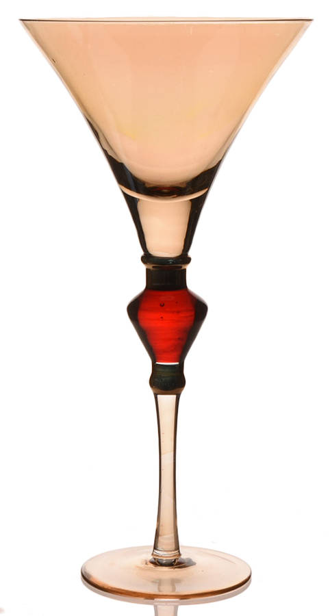 Amber Luster Red Jewel Martini Glass by Pier 1-1
