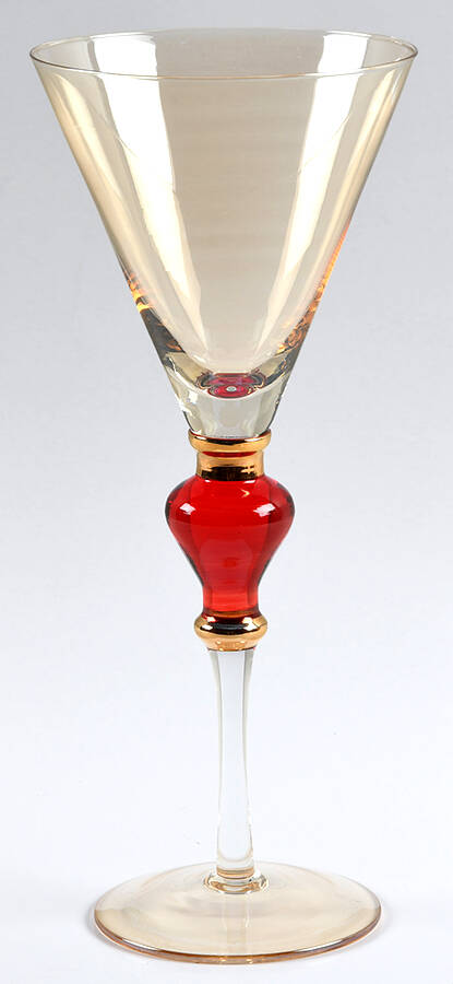 Amber Luster Red Jewel Martini Glass by Pier 1-1
