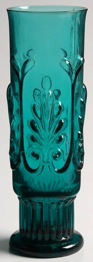Adams Green 6" Bud Vase by Pilgrim Glass-1