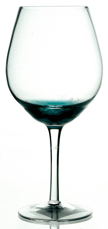 Teal Blue Crackle Red Wine by Pier 1-1