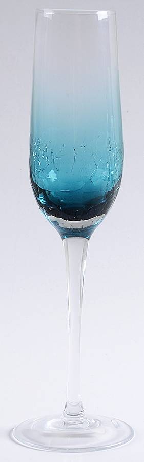 Teal Blue Crackle Fluted Champagne by Pier 1-1