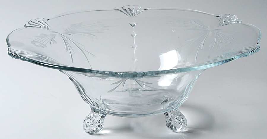 890-2 11" 3-Toed Footed Bowl by Paden City-1