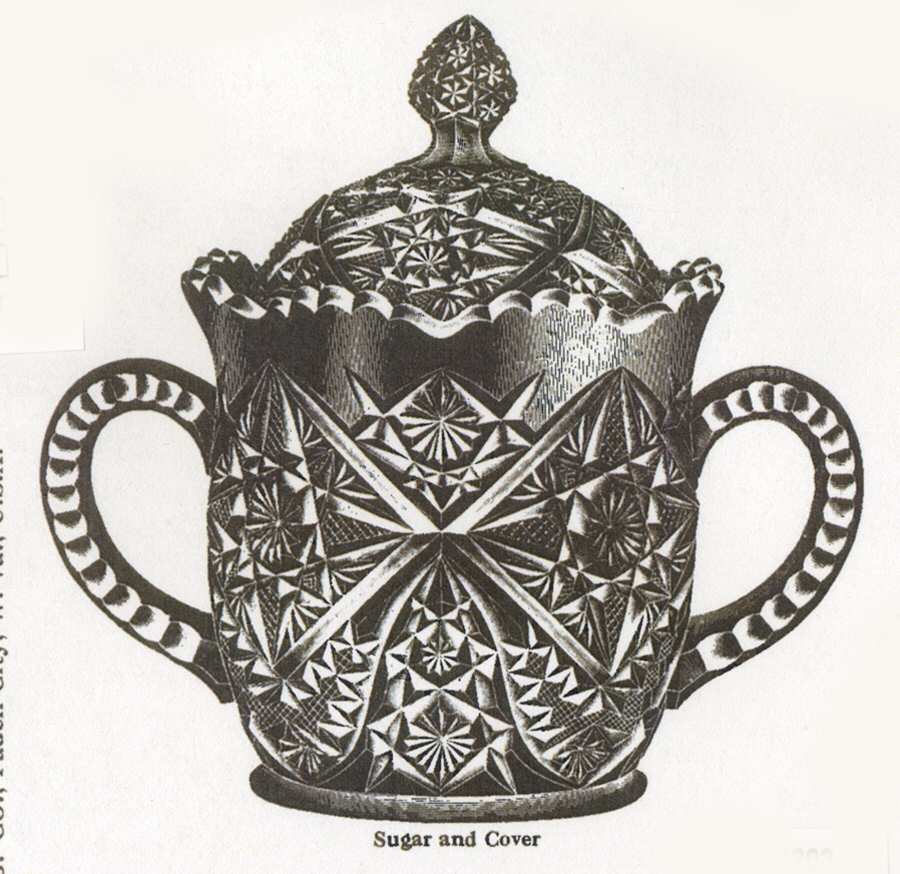 203 Clear Sugar Bowl & Lid by Paden City-1