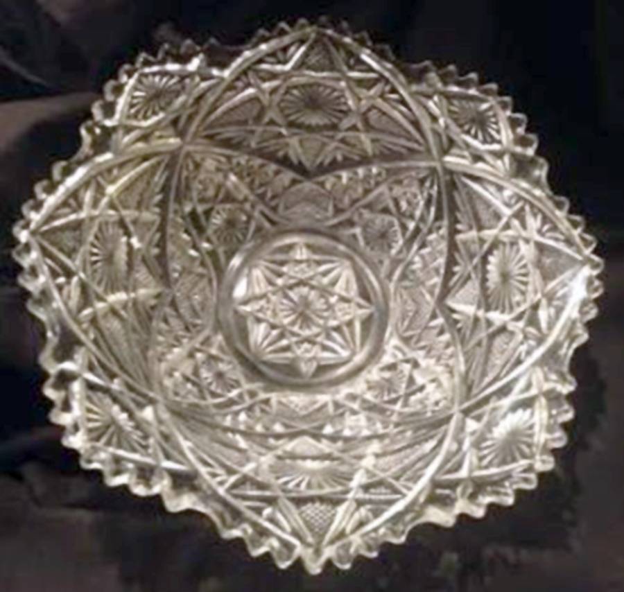 203 Clear Round Bowl by Paden City-1