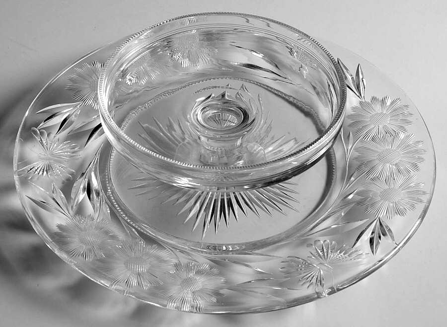 396-1 1-Piece Cheese and Cracker by Pairpoint-Gunderson Crystal-1