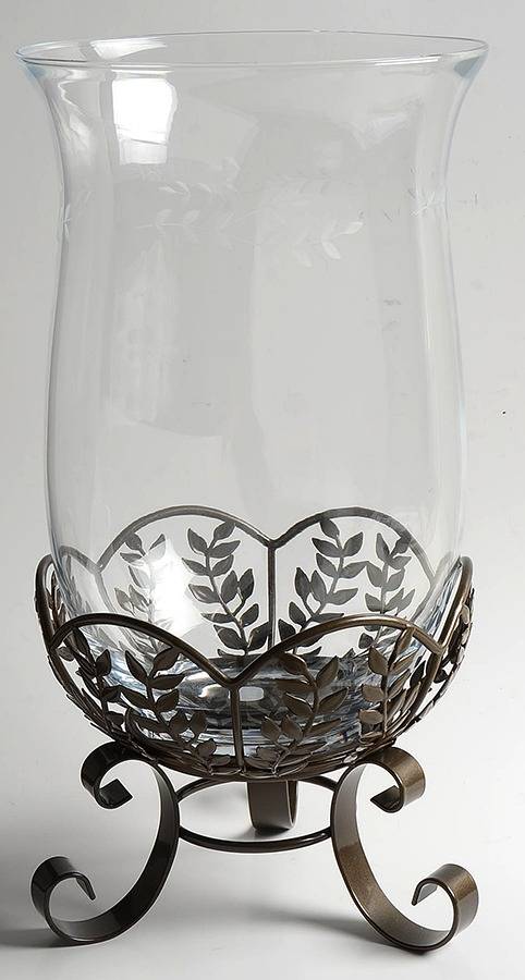 Princess Moderna Hurricane Lamp & Metal Base by Princess House-1