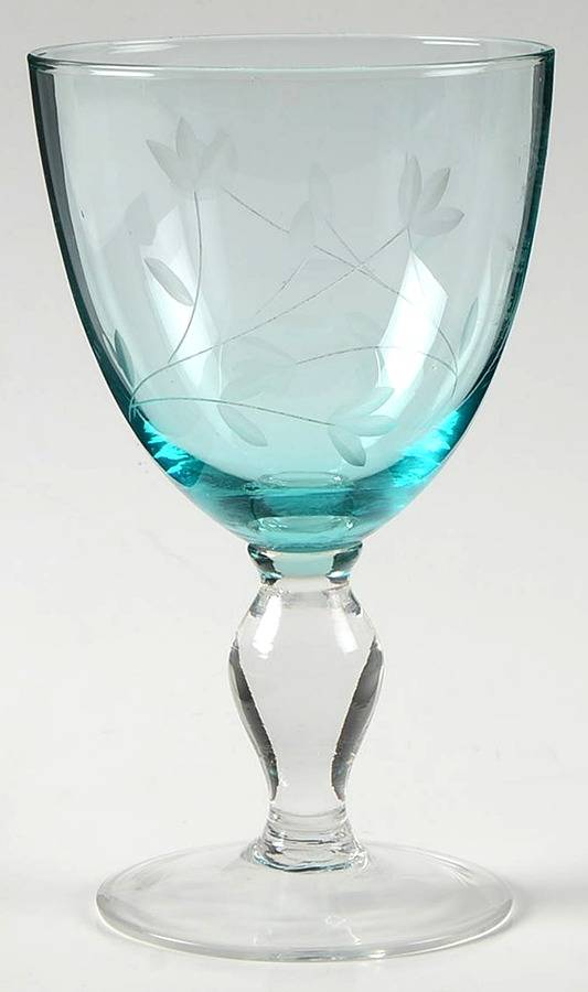 Princess Moderna Pale Blue Water Goblet by Princess House-1