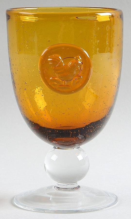 Rooster Water Goblet by Pier 1-1