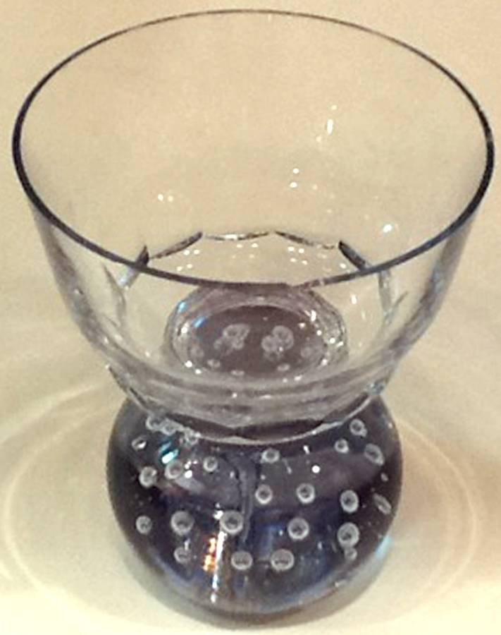 Raindrop Panel Blue Wine Glass by Portugal-1