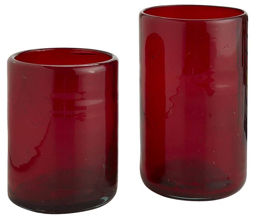 Crimson Red Tall Flat Tumbler by Pier 1-1