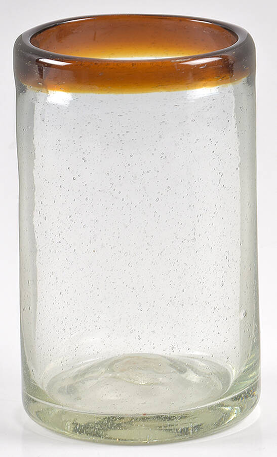Amber Rim Tall Flat Tumbler by Pier 1-1