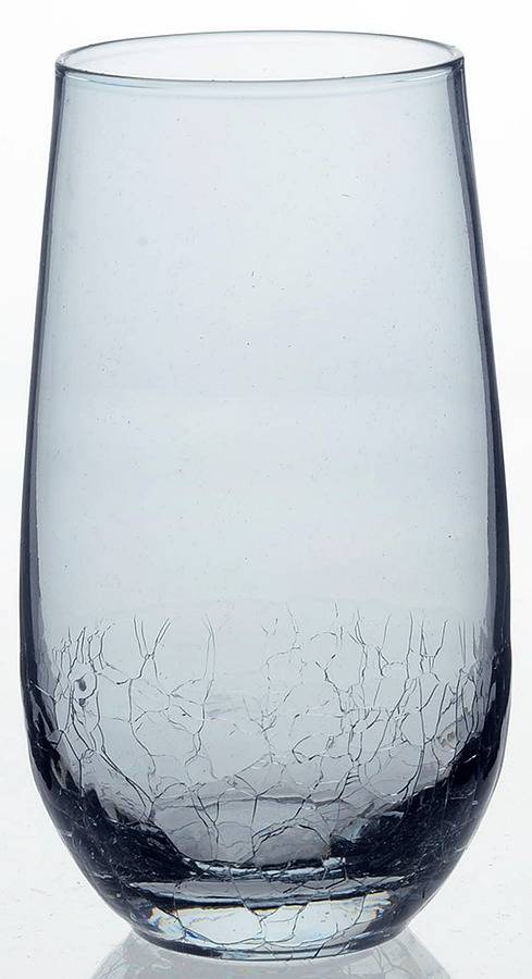 Smoke Crackle Highball Glass by Pier 1-1