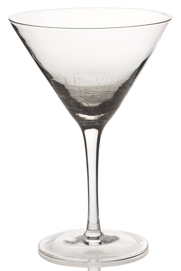Smoke Crackle Martini Glass by Pier 1-1