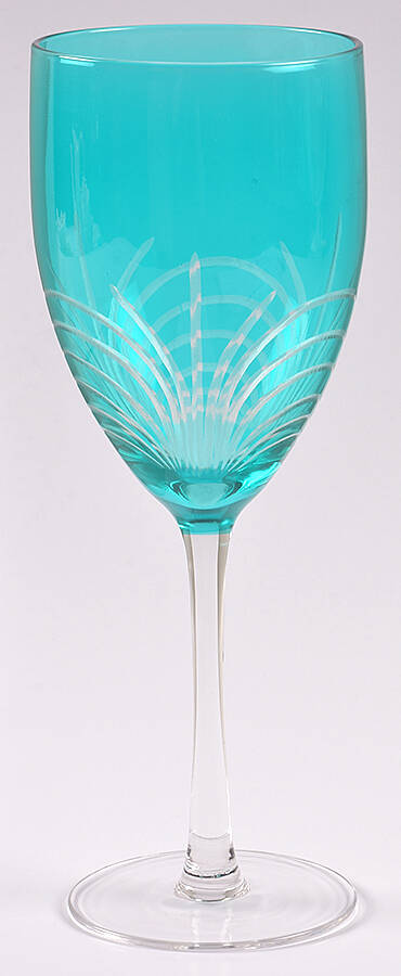 Teal Pavo Water Goblet by Pier 1-1