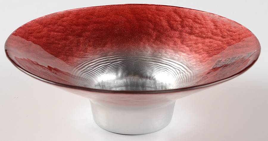 Pearlescent Red and Silver 6" Round Flared Bowl by Portmeirion-1