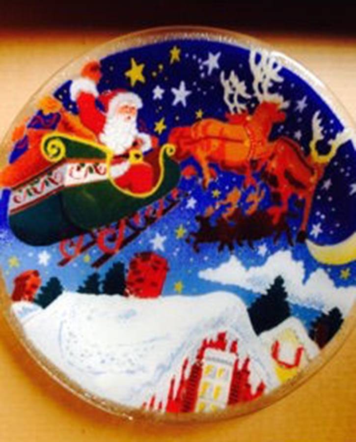 Sleigh Dinner Plate by Peggy Karr-1