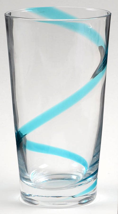 Spiral Line Turquoise 18 Oz Flat Tumbler by Pier 1-1