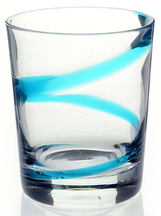 Spiral Line Turquoise 12 Oz Flat Tumbler by Pier 1-1