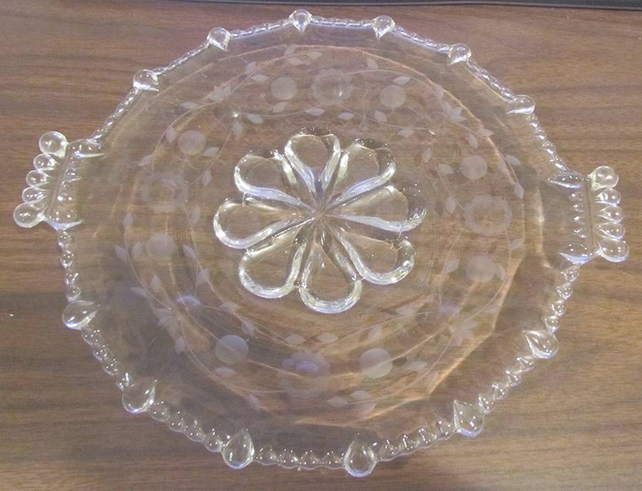555-9 Handled Cake Plate by Paden City-1