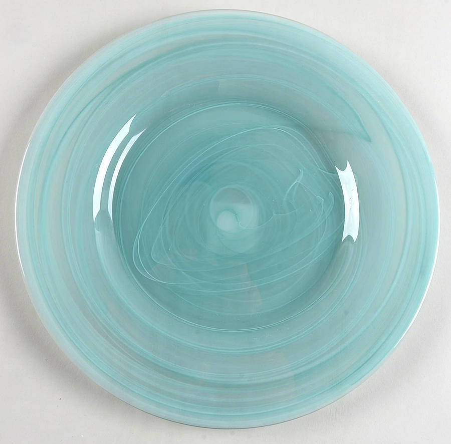 Turquoise Alabaster Dinner Plate by Pier 1-1