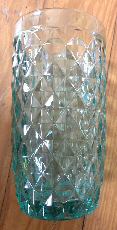 Diamond Cut Flat Turquoise Tumbler by Pier 1-1