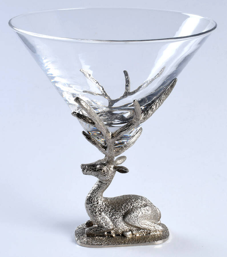 Stag Martini Glass by Pottery Barn-1
