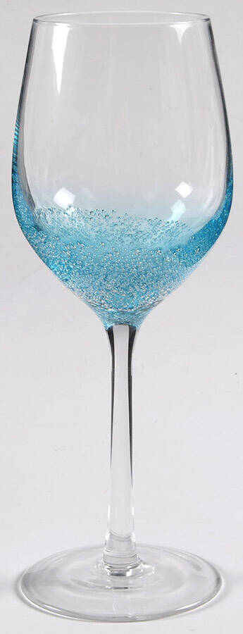Bubbly Teal Wine Glass by Pier 1-1