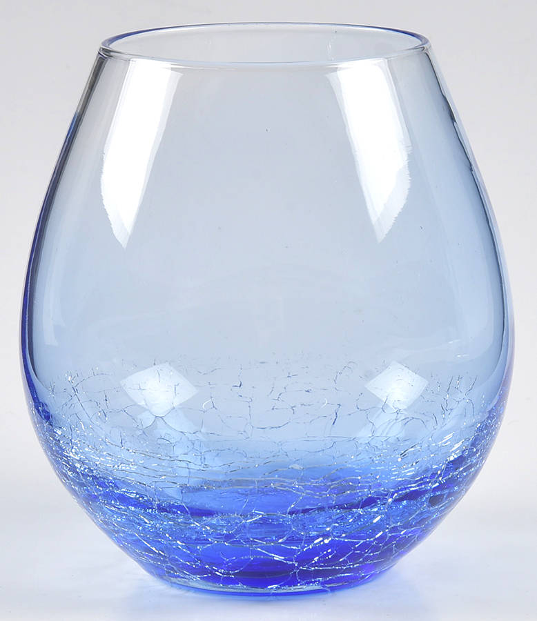 Crackle Blue Stemless Wine by Pier 1-1