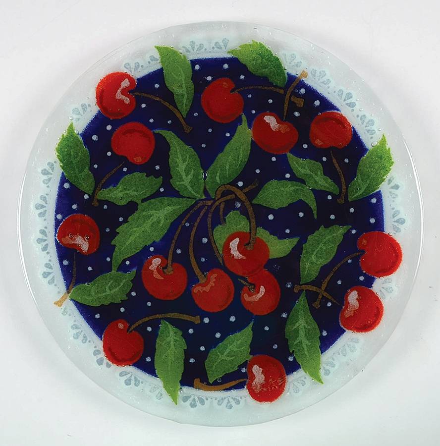 Cherries Dinner Plate by Peggy Karr-1