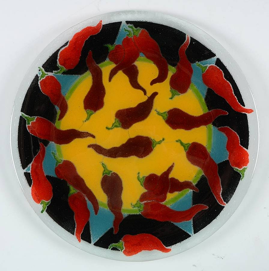Chilies Dinner Plate by Peggy Karr-1
