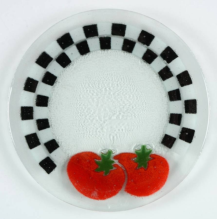 Checkerboard Veggies 7" Salad Plate by Peggy Karr-1