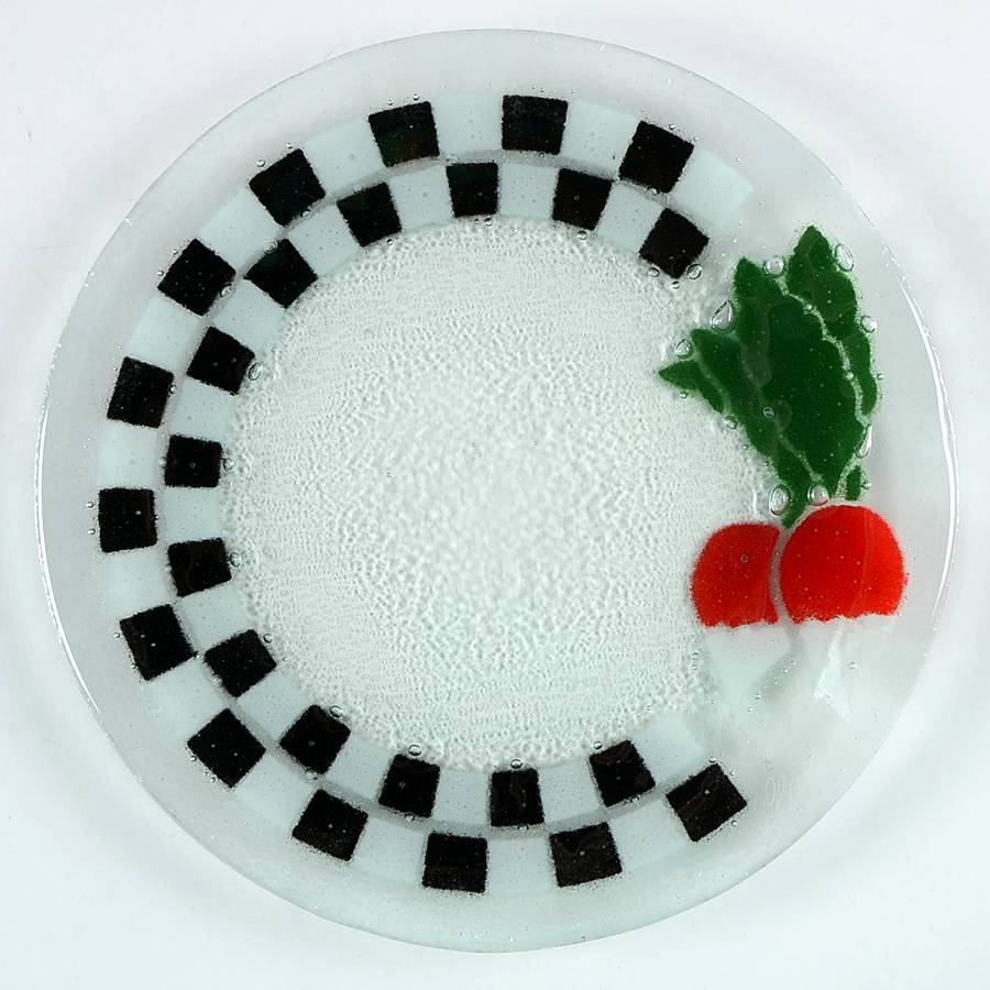 Checkerboard Veggies 7" Salad Plate by Peggy Karr-1