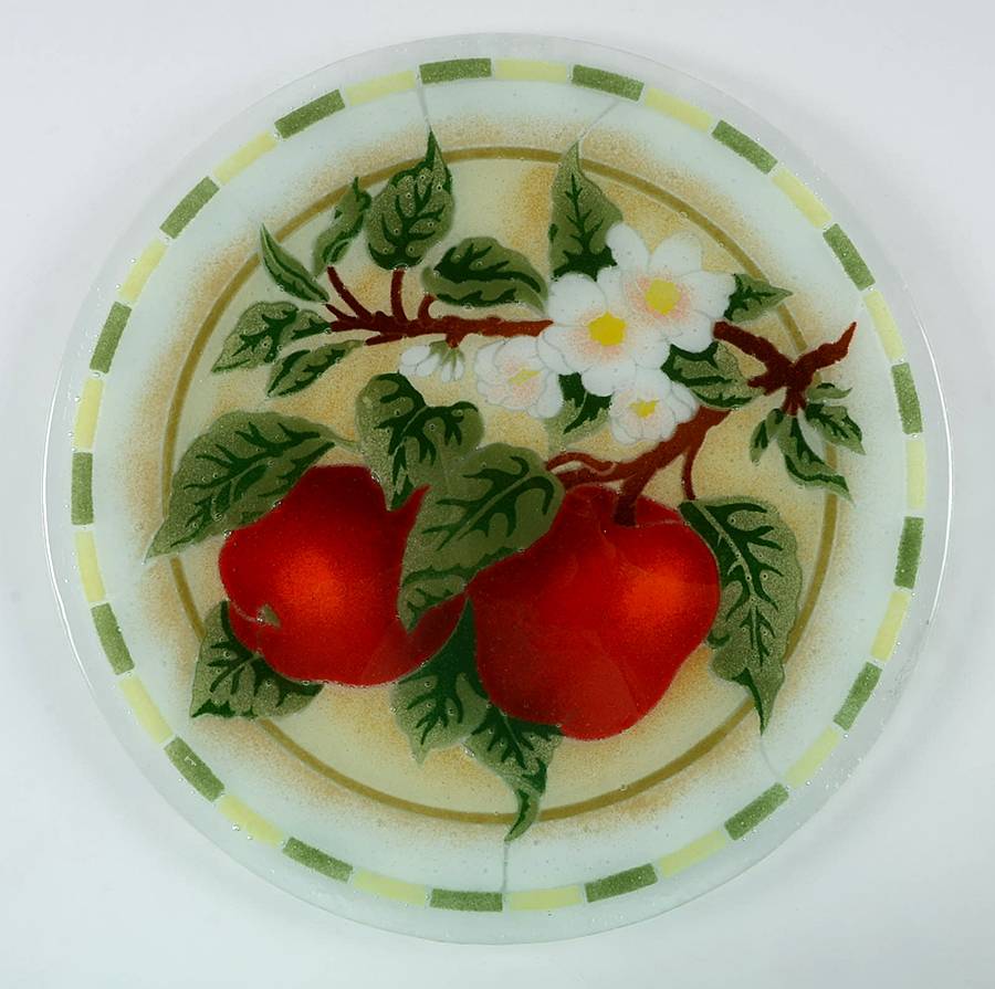 Apples 13" Round Platter by Peggy Karr-1