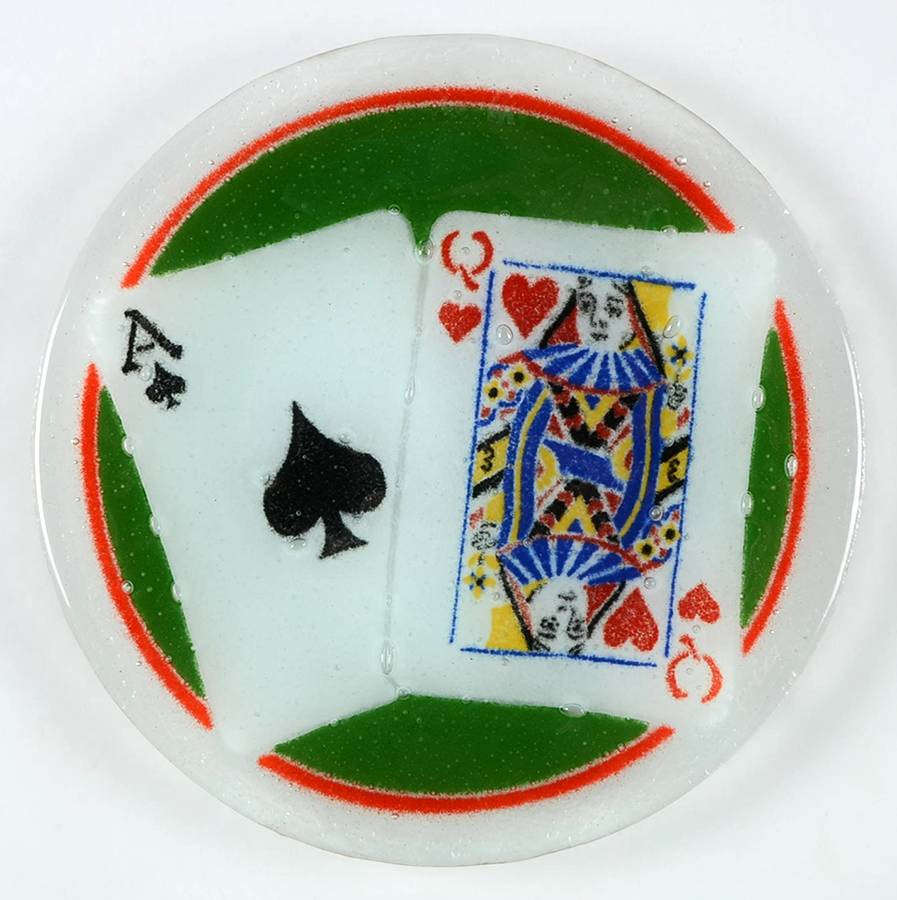 Cards 7" Salad Plate by Peggy Karr-1