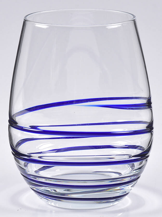 Blue Swirl Stemless Wine by Pier 1-1