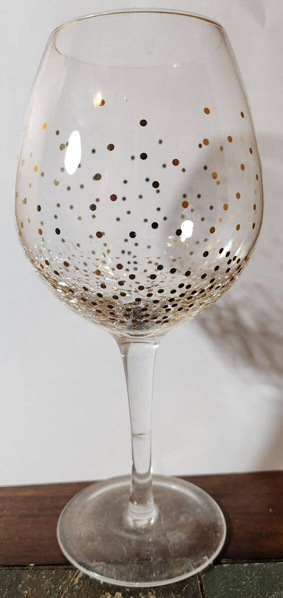 Gold Confetti Crackle White Wine by Pier 1-1