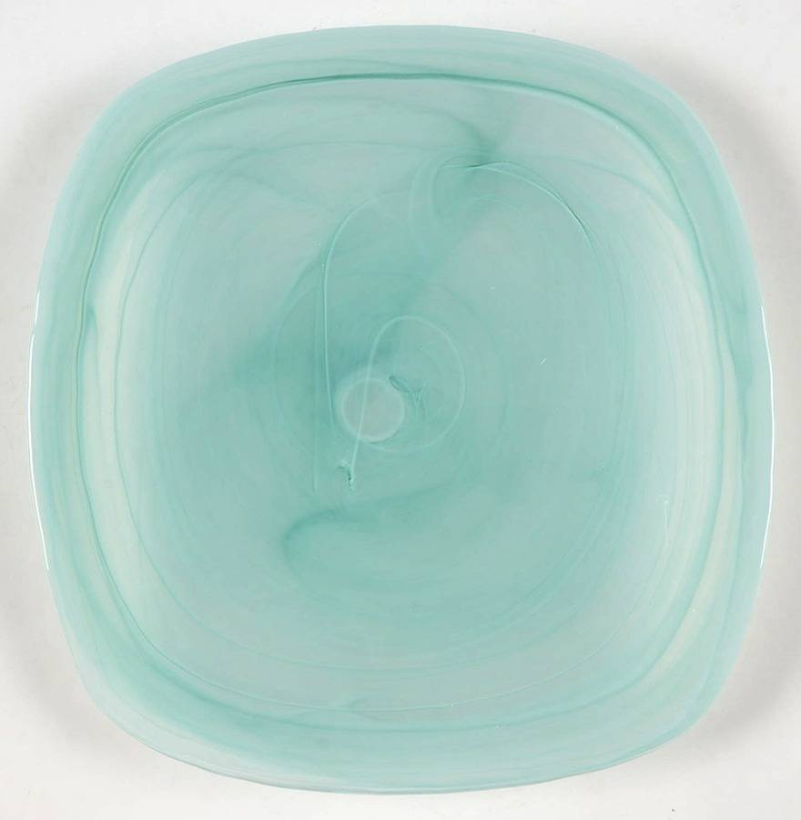 Aqua Alabaster Square Salad Plate by Pier 1-1