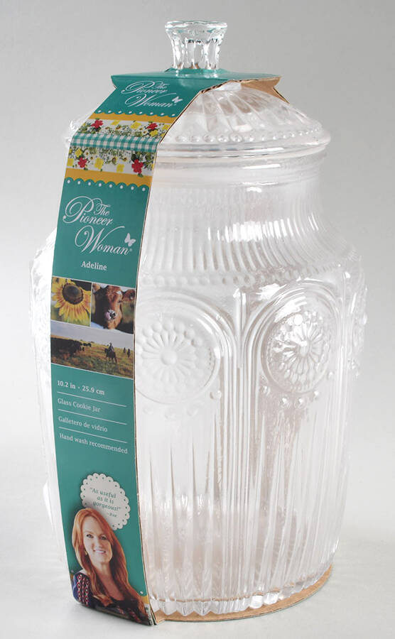 Adeline Cookie Jar & Lid by Pioneer Woman Glass-1