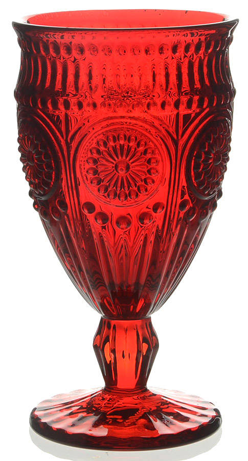 Adeline Ruby Water Goblet by Pioneer Woman Glass-1