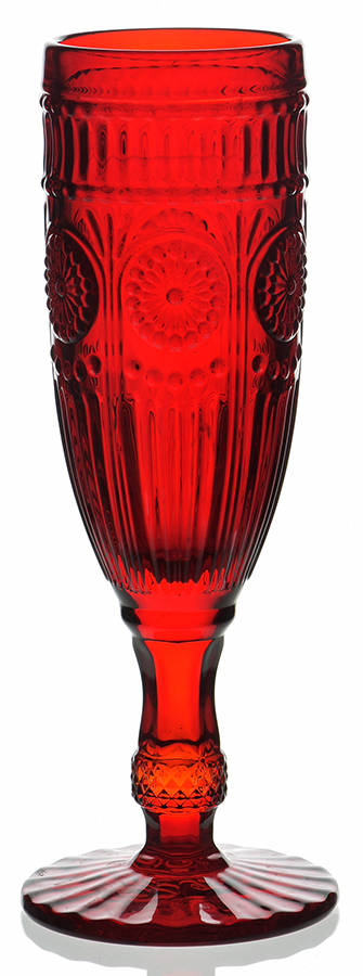 Adeline Ruby Fluted Champagne by Pioneer Woman Glass-1