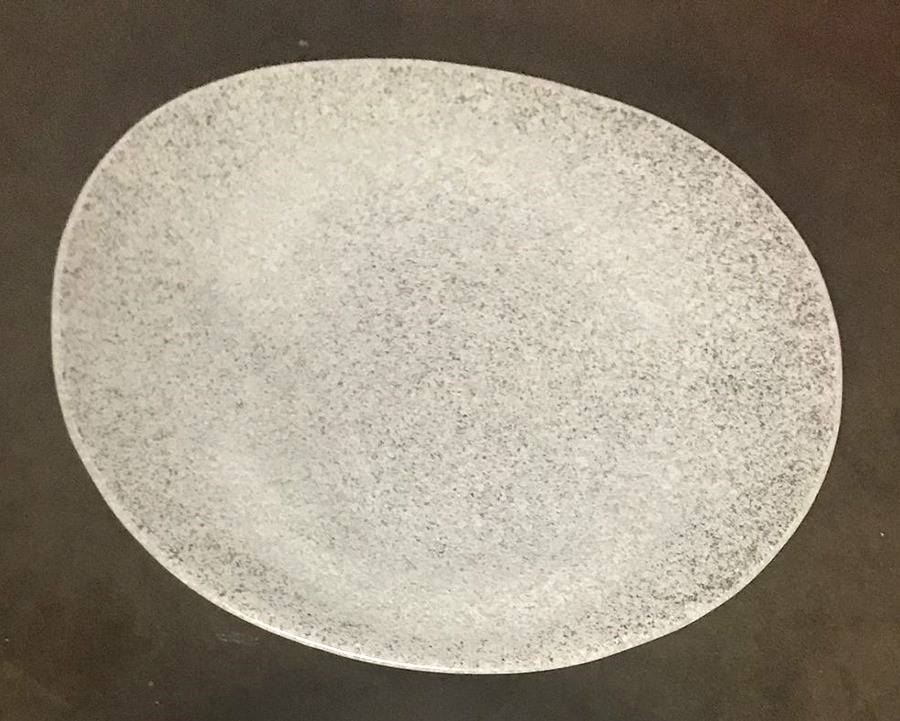 Snow Glass Oval Salad Plate by Paden City-1