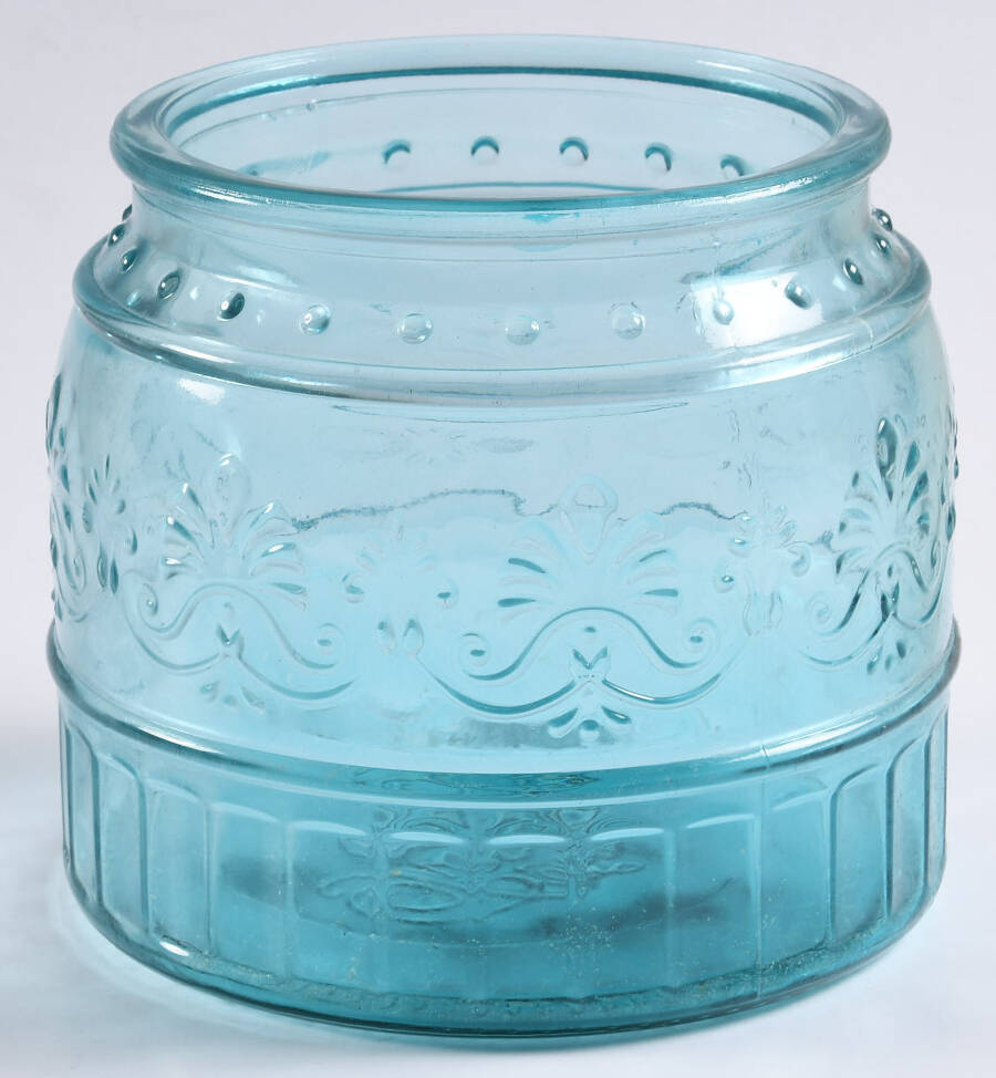 Cassie Teal Small Canister No Lid by Pioneer Woman Glass-1