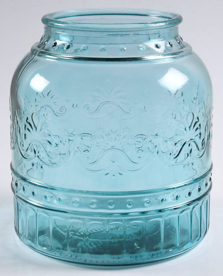 Cassie Teal Large Canister No Lid by Pioneer Woman Glass-1