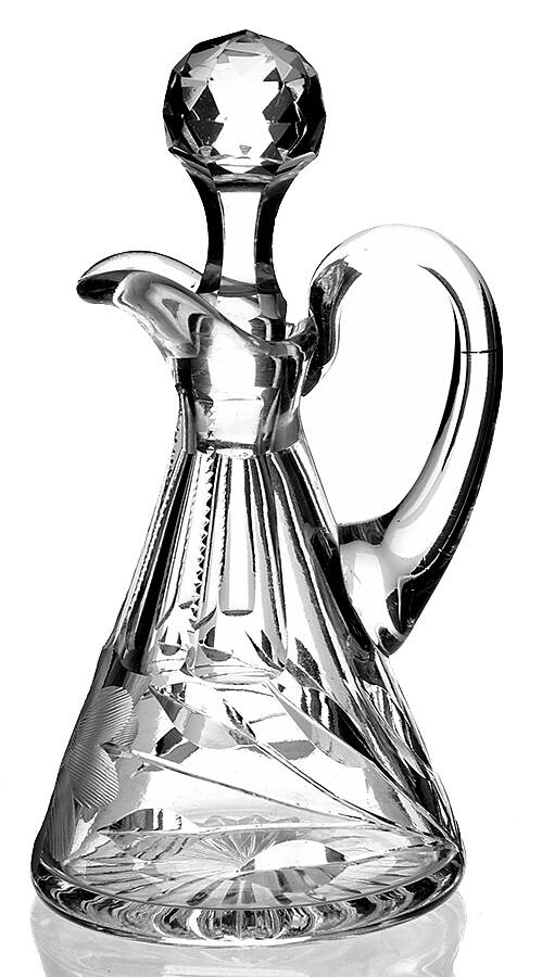 Daisy (1) Oil/Vinegar Cruet & Stopper by Pairpoint-Gunderson Crystal-1