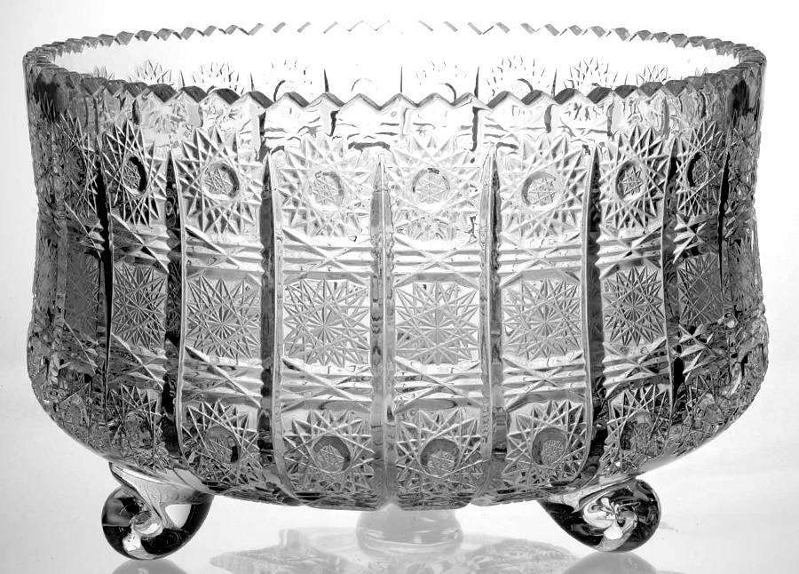 Queen Lace (Round Bowl Shape) 11" 3-Toed Footed Bowl by Queen Lace-1