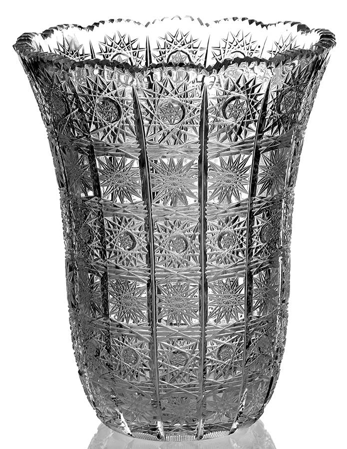 Queen Lace (Round Bowl Shape) 8" Flower Vase by Queen Lace-1