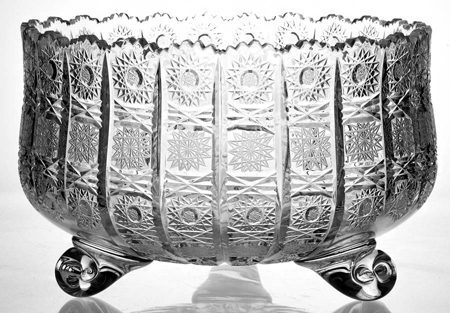 Queen Lace (Round Bowl Shape) 11" 3-Toed Footed Bowl by Queen Lace-1
