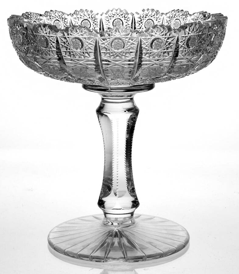 Queen Lace (Round Bowl Shape) Round Compote (Height X Width) by Queen Lace-1