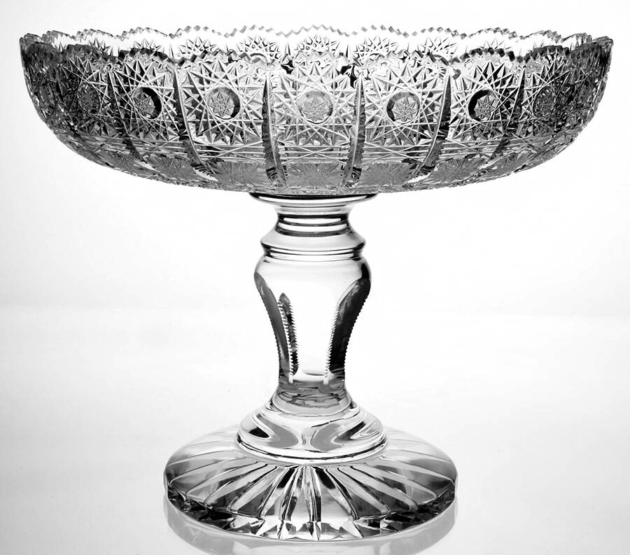 Queen Lace (Round Bowl Shape) Round Compote (Height X Width) by Queen Lace-1