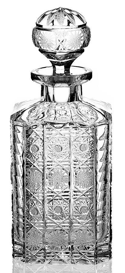 Queen Lace (Round Bowl Shape) Square Decanter & Stopper by Queen Lace-1
